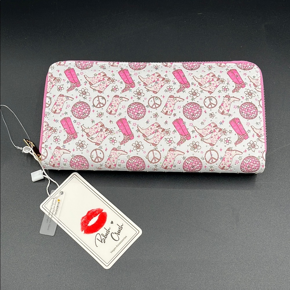 Unique Patterned Zip Around Wallet